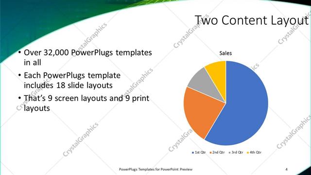 Two Content presentation slide layout