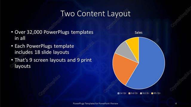 Two Content presentation slide layout