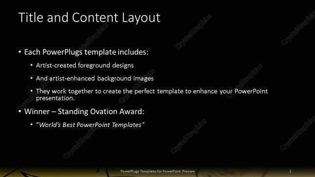 Title and Content presentation slide layout