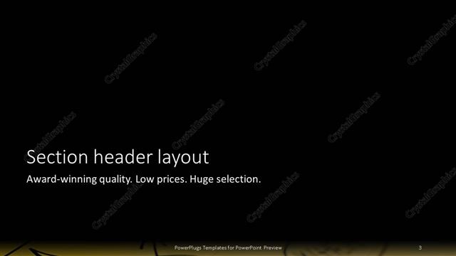 Section Header presentation slide layout
