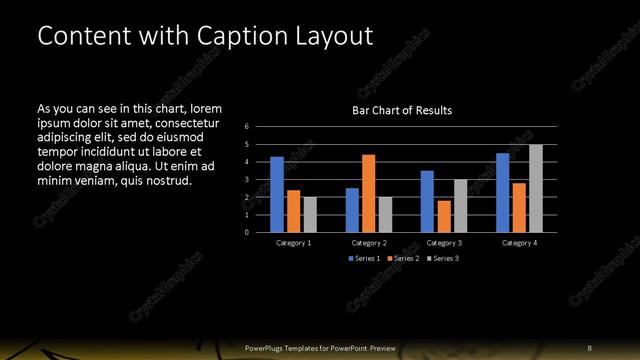 Content with Caption presentation slide layout