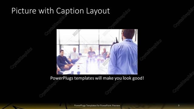 Picture with Caption presentation slide layout