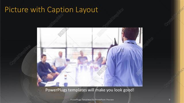 Picture with Caption presentation slide layout
