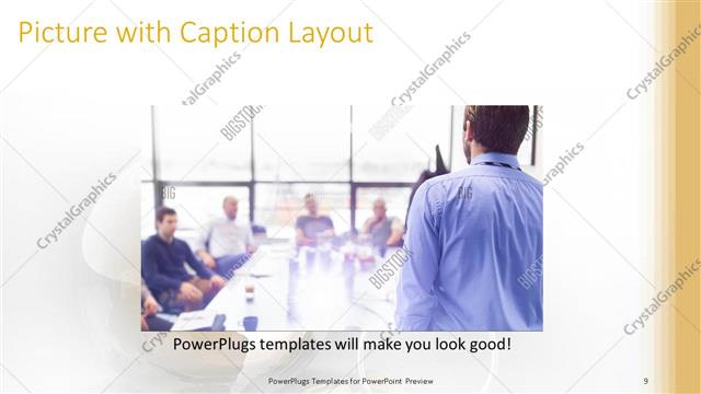 Picture with Caption presentation slide layout