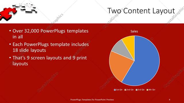 Two Content presentation slide layout