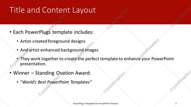 Title and Content presentation slide layout
