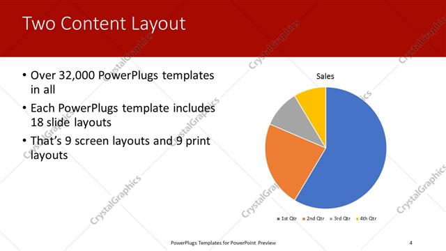Two Content presentation slide layout