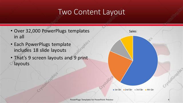 Two Content presentation slide layout