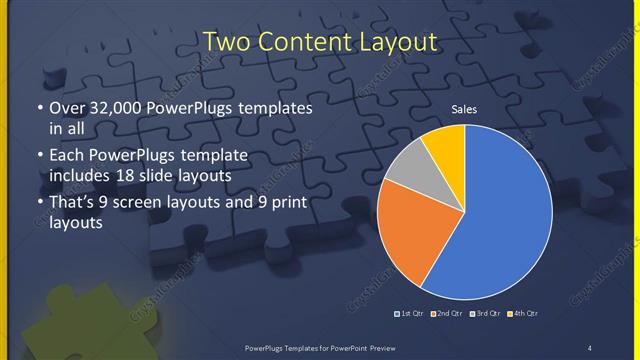 Two Content presentation slide layout