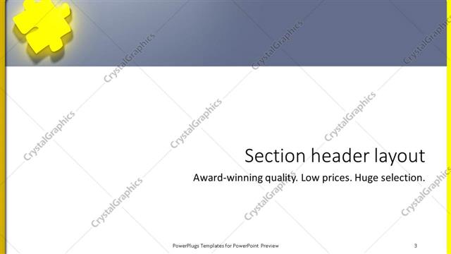 Section Header presentation slide layout