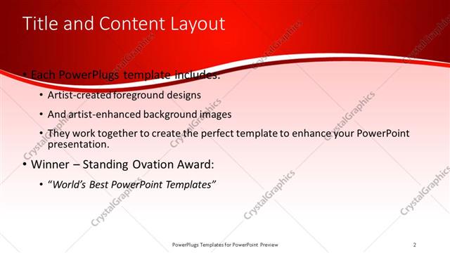 Title and Content presentation slide layout