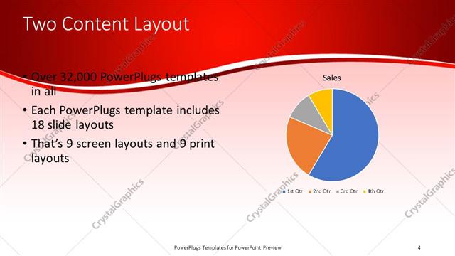 Two Content presentation slide layout