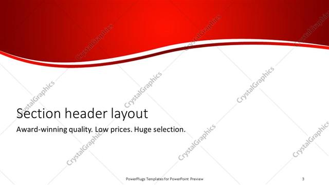 Section Header presentation slide layout