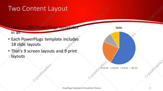 Two Content presentation slide layout