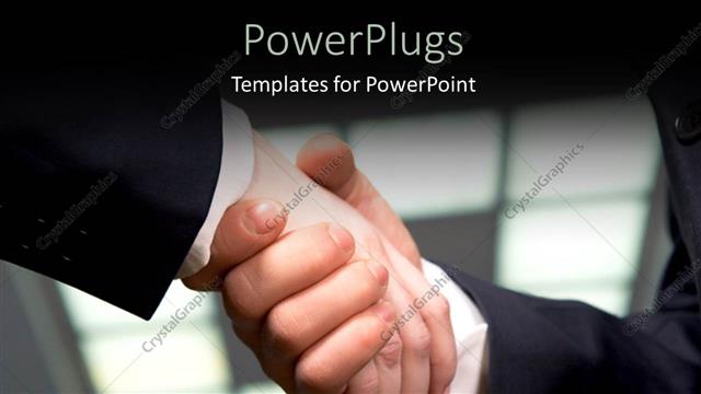  Presentation with windows - A profesional handshake with windows in the background