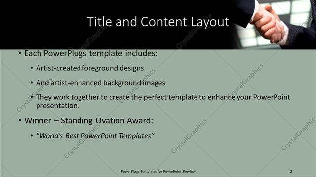 Title and Content presentation slide layout