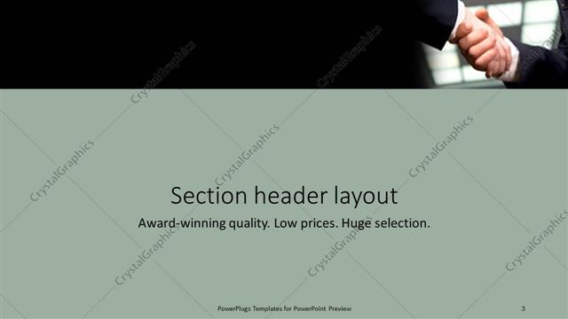 Section Header presentation slide layout