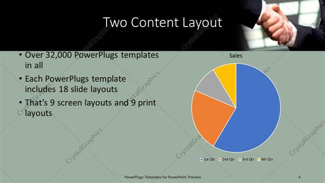 Two Content presentation slide layout