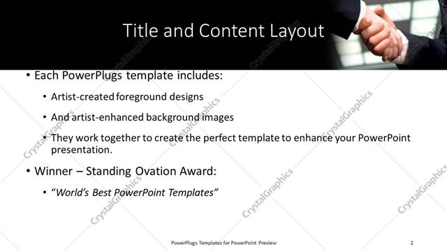 Title and Content presentation slide layout