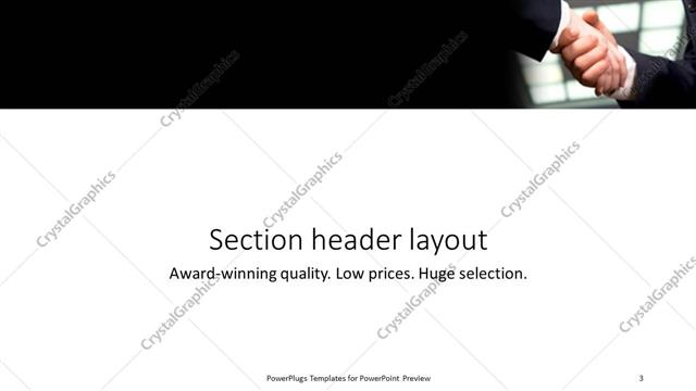 Section Header presentation slide layout