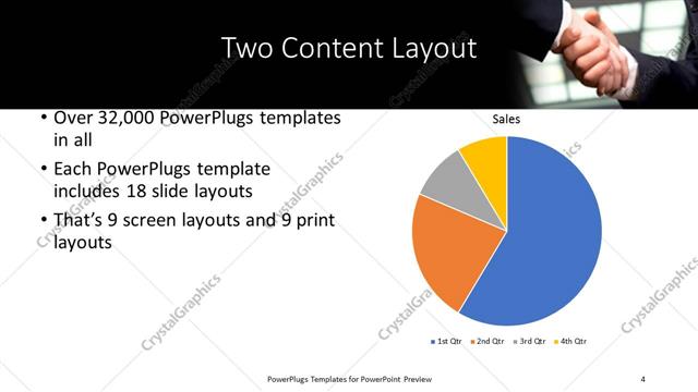 Two Content presentation slide layout