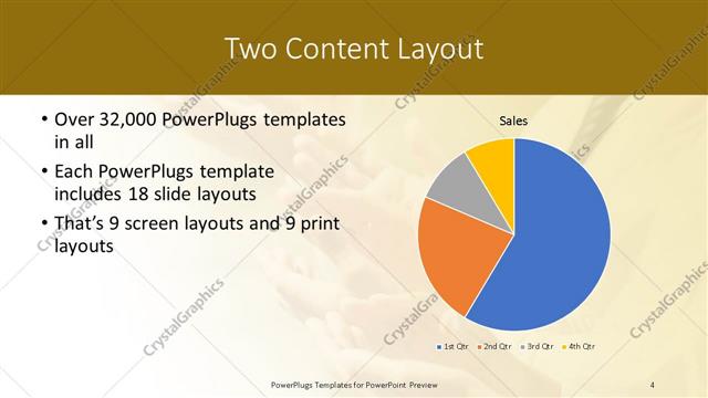 Two Content presentation slide layout