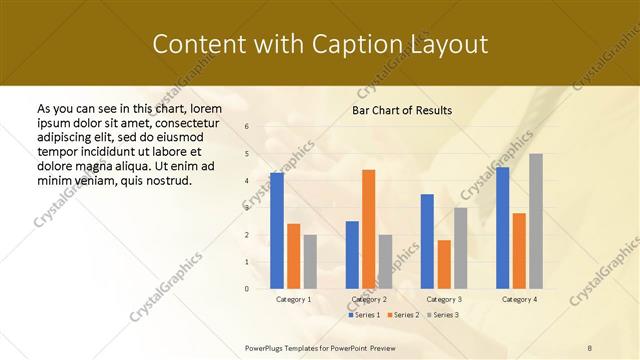 Content with Caption presentation slide layout