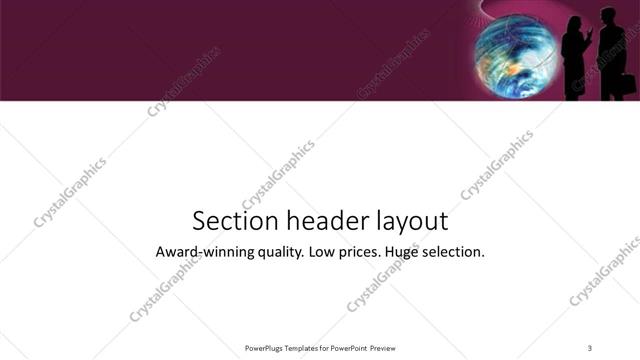 Section Header presentation slide layout