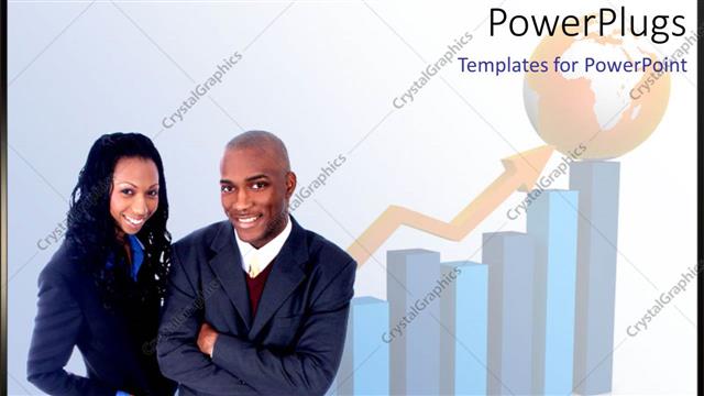  Presentation with professional - A professional couple with growth table in the background