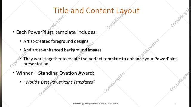 Title and Content presentation slide layout