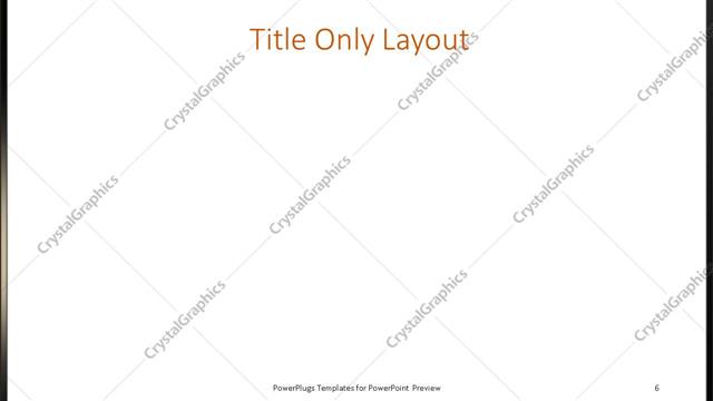 Title Only presentation slide layout