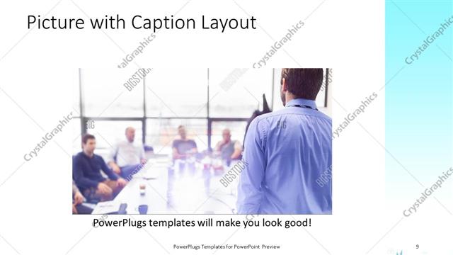 Picture with Caption presentation slide layout