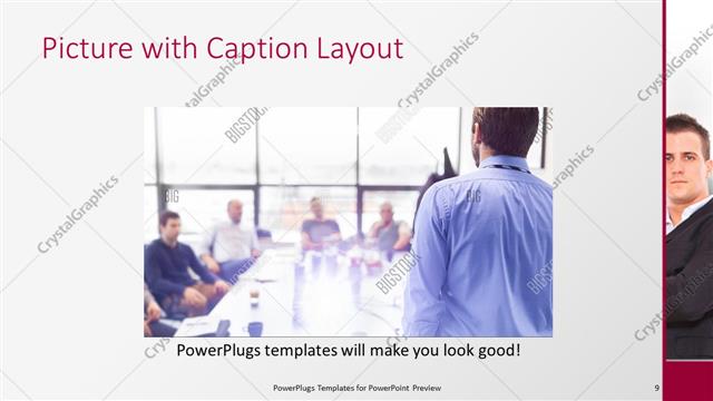 Picture with Caption presentation slide layout