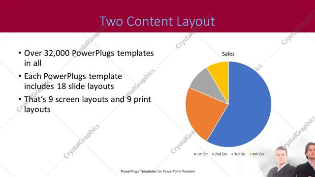 Two Content presentation slide layout