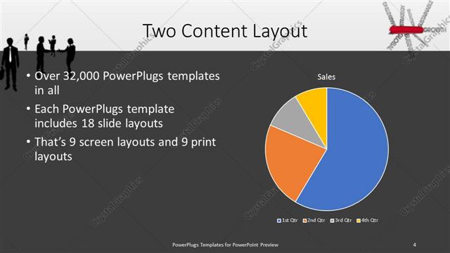 Two Content presentation slide layout