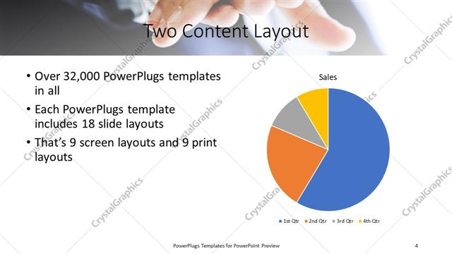 Two Content presentation slide layout