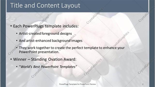 Title and Content presentation slide layout