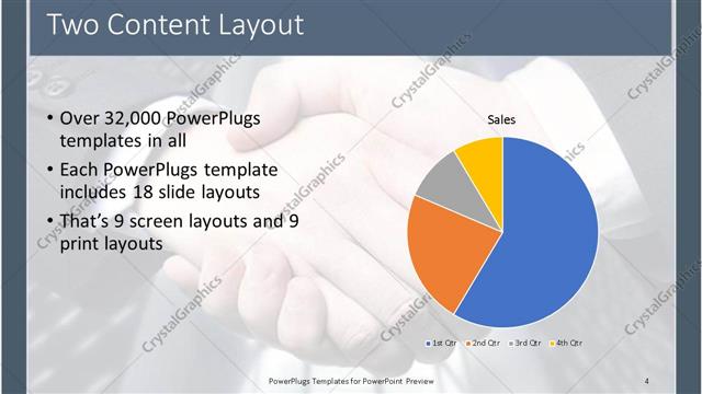 Two Content presentation slide layout