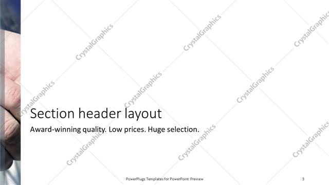 Section Header presentation slide layout