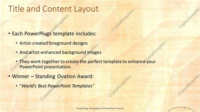 Title and Content presentation slide layout