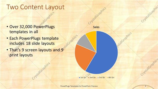 Two Content presentation slide layout