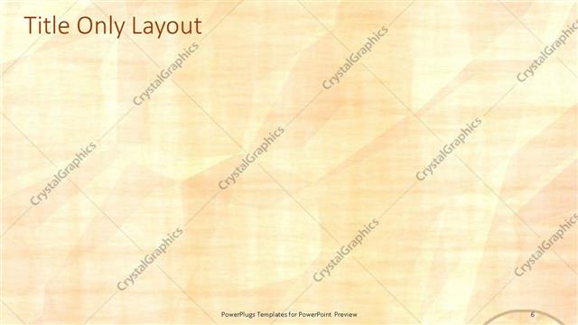 Title Only presentation slide layout