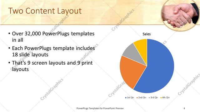 Two Content presentation slide layout