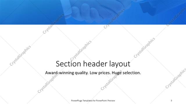 Section Header presentation slide layout