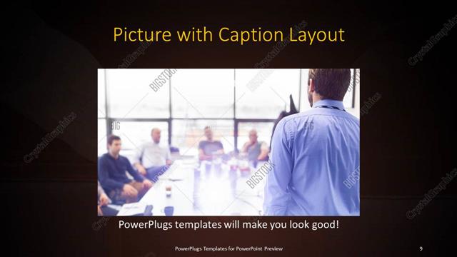 Picture with Caption presentation slide layout