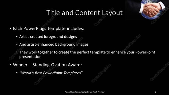 Title and Content presentation slide layout