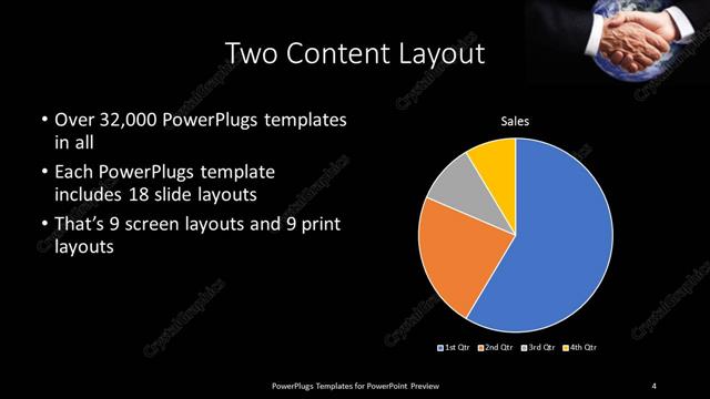 Two Content presentation slide layout