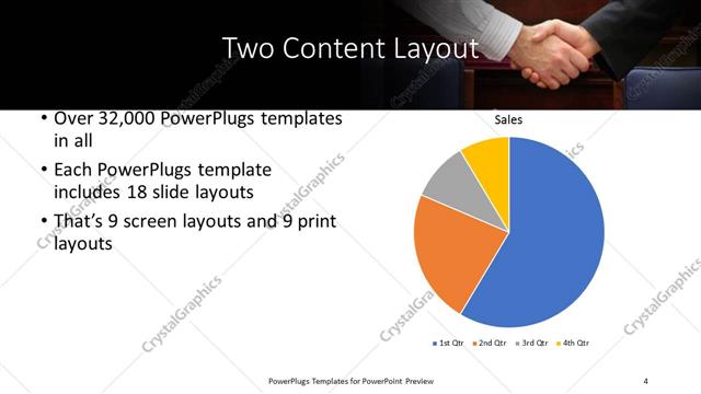 Two Content presentation slide layout