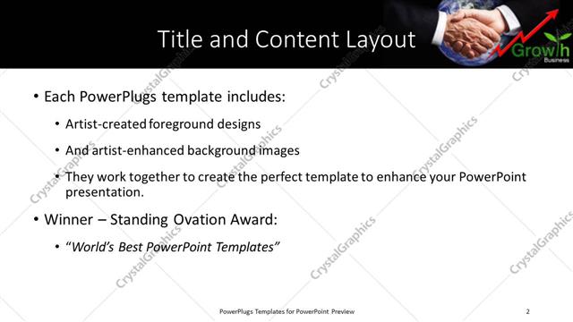 Title and Content presentation slide layout