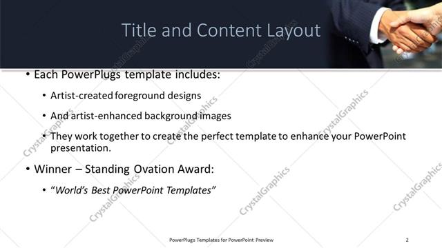 Title and Content presentation slide layout